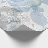 ブルーバラ贅沢 ラッピングペーパー (角)