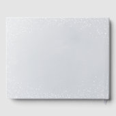 ブルーバラ金ゴールドエレガントグリッターブライダルシャワー ゲストブック (裏面)