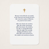 ブルーバラ金ゴールドフローラメモリアルカード (裏面)