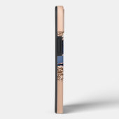 ブルーバラ金ゴールド液体インクマーブルエレガント Case-Mate iPhoneケース (裏面 / 右)