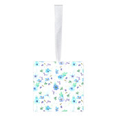 ブルーバラ キューブオーナメント (右)