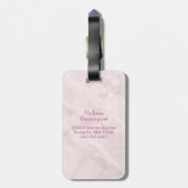 ブルーバラ&クラウンフローラブーケ ラゲッジタグ (裏面縦)