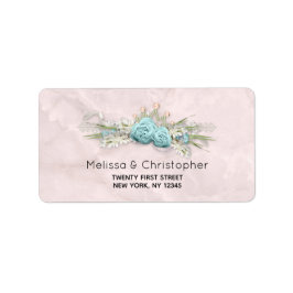 ブルーバラ&クラウンフローラブーケ ラベル