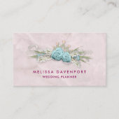 ブルーバラ&クラウンフローラブーケ 名刺 (正面)