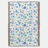 ブルーバラ スローブランケット (正面縦)
