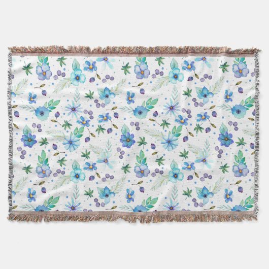 ブルーバラ スローブランケット (正面)