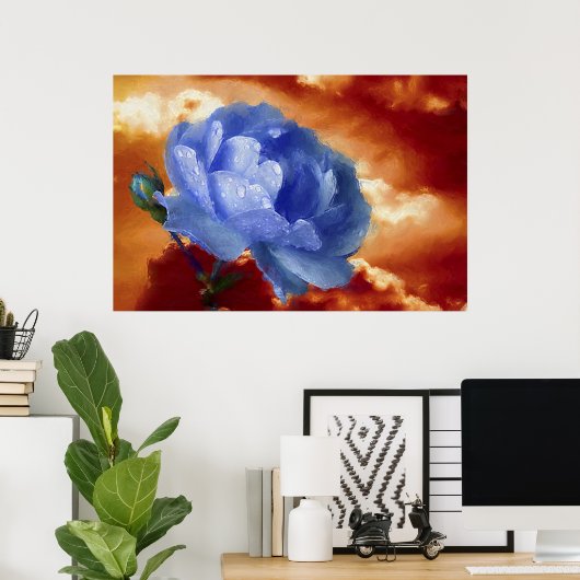 ブルーバラ ポスター (ホームオフィス)