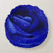 ブルーバラ ラウンドクッション (正面)