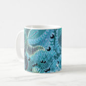 ブルーバリアリーフ素晴らしエキノデルム |ヴィンテージ コーヒーマグカップ (正面左)