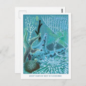 ブルーバリアリーフ素晴らしエキノデルム |ヴィンテージ ポストカード (正面/裏面)