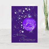 ブルーバルブシルバースタークリスマス シーズンカード (正面)