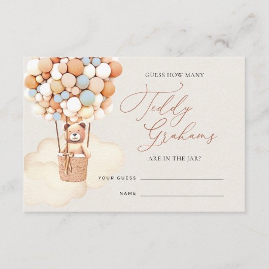 ブルーバルーンでグラハムのチケット数を推測 エンクロージャーカード (正面)