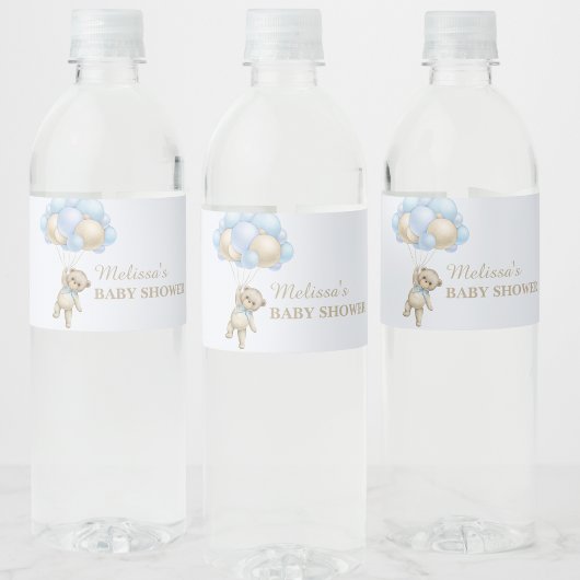 ブルーバルーンのウォーターボトルラベルを心待ちにする ペットボトルラベル