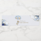 ブルーバルーンのウォーターボトルラベルを心待ちにする ペットボトルラベル (シングルラベル)