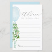 ブルーバルーンアドバイスがベビーカードを希望 (正面/裏面)