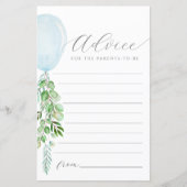 ブルーバルーンアドバイスがベビーカードを希望 (正面)