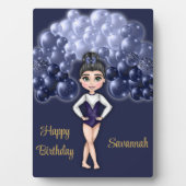 ブルーバルーンアーチ体操バースデーパーティー フォトプラーク (正面)