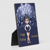 ブルーバルーンアーチ体操バースデーパーティー フォトプラーク (側面)