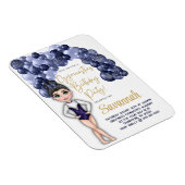 ブルーバルーンアーチ体操バースデーパーティー マグネット (右側)