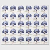 ブルーバルーンアーチ体操バースデーパーティー ラッピングペーパー (フラット)