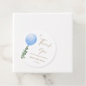 ブルーバルーンウォーター色ベビーシャワーありがとう フェイバータグ (インサイチュ)