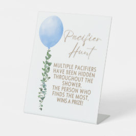 ブルーバルーンウォーター色ボーイベビーシャワー台座 台座サイン