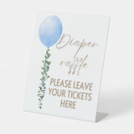 ブルーバルーンウォーター色ボーイベビーシャワー台座 台座サイン