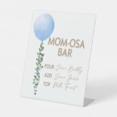 ブルーバルーンウォーター色ボーイベビーシャワー台座 台座サイン (正面)