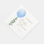 ブルーバルーンウォーター色男の赤ちゃんシャワーOh Boy スタンダードランチョンナプキン (角)