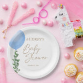 ブルーバルーンウォーター色男の赤ちゃんシャワーOh Boy ペーパープレート (パーティー)