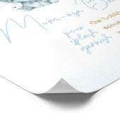 ブルーバルーンエレファントベビーシャワーママママオサバー ポスター (角)