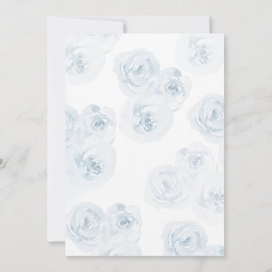 ブルーバルーンエレファントベビーシャワー 招待状 (裏面)