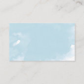 ブルーバルーングリーン赤ちゃんシャワーおむつラッフル エンクロージャーカード (裏面)