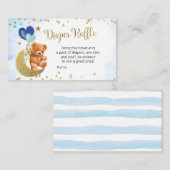 ブルーバルーンテディベアおむつラッフル エンクロージャーカード (正面/裏面)