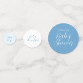 ブルーバルーンテディベア赤ちゃんシャワー コンフェッティ (裏面)