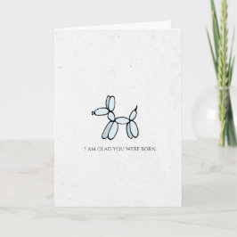 ブルーバルーンドッグハッピーバースデー シーズンカード