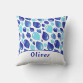 ブルーバルーンパターンボーイネームKids Decor クッション (裏面)