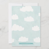 ブルーバルーンファースト誕生日フォト招待状 招待状 (裏面)