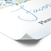 ブルーバルーンフローラゾウの好意 ポスター (角)