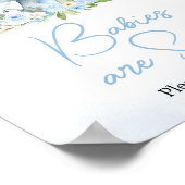 ブルーバルーンフローラゾウベビーは甘い ポスター (角)