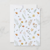 ブルーバルーンフローラベビーシャワーサンキューカード 招待状 (裏面)