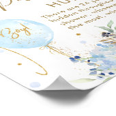 ブルーバルーンフローラボーイベビーおしゃぶり狩りゲーム ポスター (角)