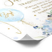 ブルーバルーンフローラ少年お気に入りの家族の伝統 ポスター (角)