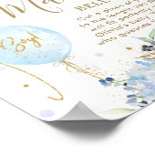 ブルーバルーンフローラ男の子どのように大きなママの腹ゲーム ポスター (角)