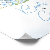 ブルーバルーンフローラ象の本と贈り物 ポスター (角)