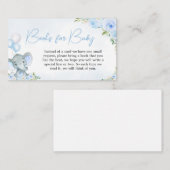 ブルーバルーンフローラ象ベビー用ブック エンクロージャーカード (正面/裏面)