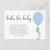 ブルーバルーンブック男の赤ちゃん エンクロージャーカード (正面)