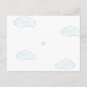 ブルーバルーンベアーサンキューベビー写真誕生 案内ポストカード (裏面)