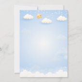 ブルーバルーンベア赤ちゃんシャワー 招待状 (裏面)