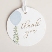 ブルーバルーンベビーシャワーありがとう フェイバータグ